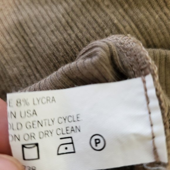 Maggie Ward Soft Ribbed Racerback Tank XS Khaki - Picture 6 of 7